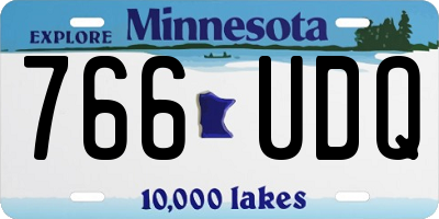 MN license plate 766UDQ