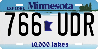 MN license plate 766UDR