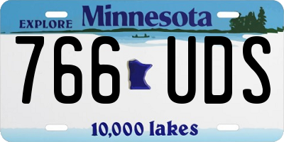 MN license plate 766UDS