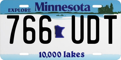 MN license plate 766UDT