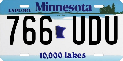 MN license plate 766UDU