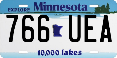 MN license plate 766UEA