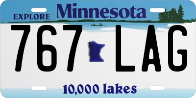 MN license plate 767LAG