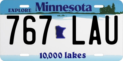 MN license plate 767LAU
