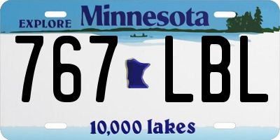 MN license plate 767LBL