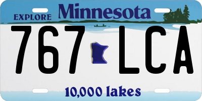 MN license plate 767LCA