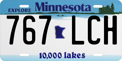 MN license plate 767LCH