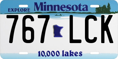 MN license plate 767LCK