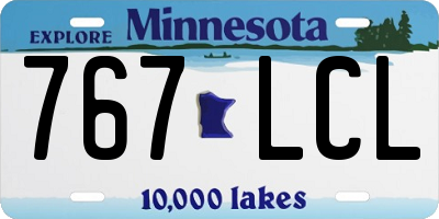 MN license plate 767LCL