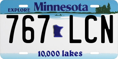 MN license plate 767LCN