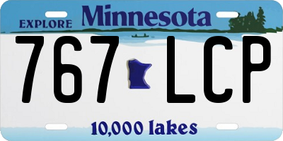 MN license plate 767LCP
