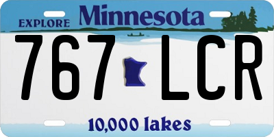 MN license plate 767LCR