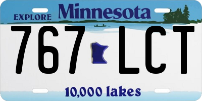 MN license plate 767LCT