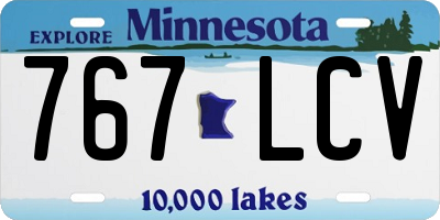 MN license plate 767LCV