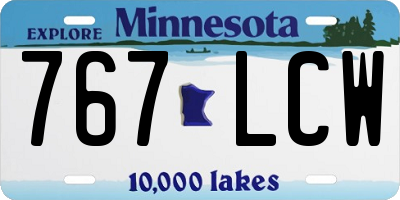 MN license plate 767LCW