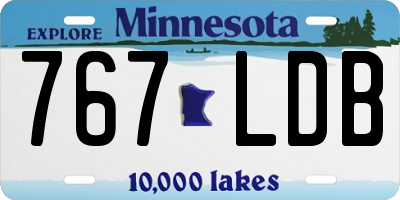 MN license plate 767LDB