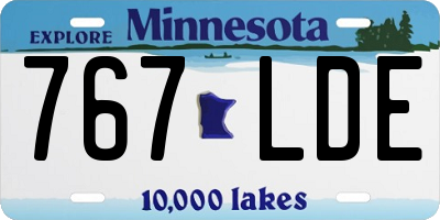 MN license plate 767LDE