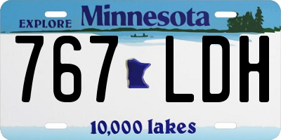 MN license plate 767LDH