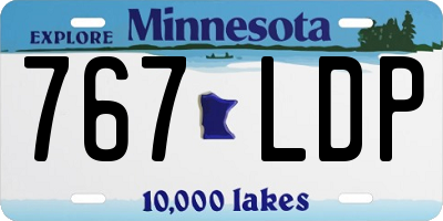 MN license plate 767LDP