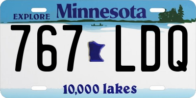 MN license plate 767LDQ