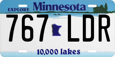 MN license plate 767LDR