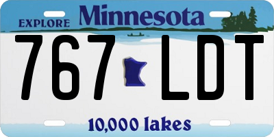 MN license plate 767LDT