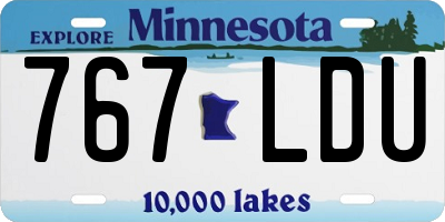 MN license plate 767LDU