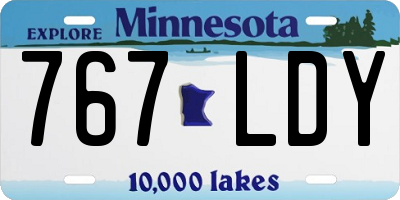 MN license plate 767LDY