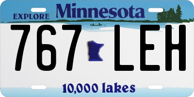 MN license plate 767LEH