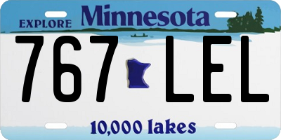 MN license plate 767LEL