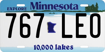 MN license plate 767LEO