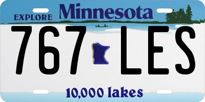 MN license plate 767LES