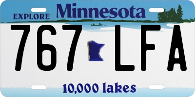 MN license plate 767LFA