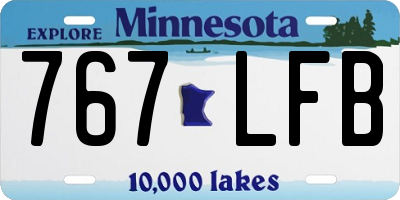 MN license plate 767LFB