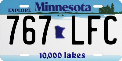 MN license plate 767LFC
