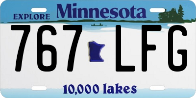 MN license plate 767LFG