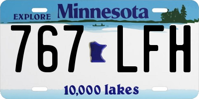 MN license plate 767LFH