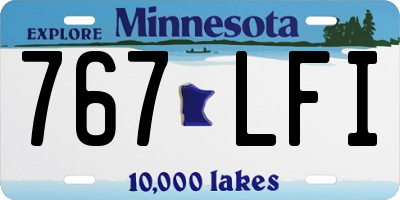MN license plate 767LFI