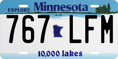 MN license plate 767LFM