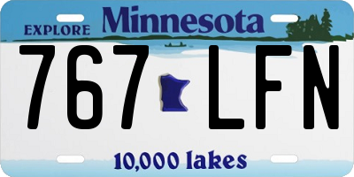 MN license plate 767LFN