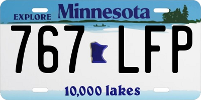 MN license plate 767LFP