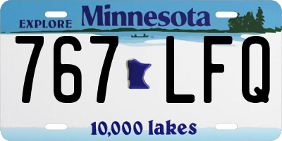 MN license plate 767LFQ