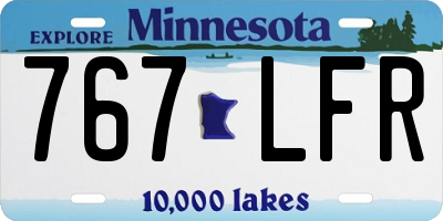 MN license plate 767LFR