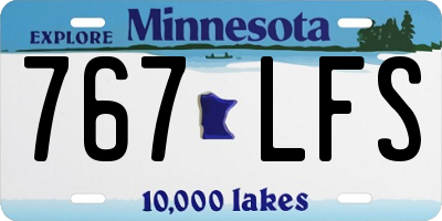 MN license plate 767LFS
