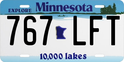 MN license plate 767LFT
