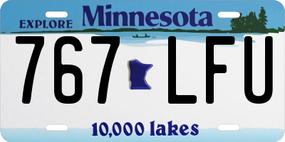 MN license plate 767LFU