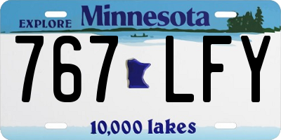 MN license plate 767LFY