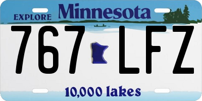 MN license plate 767LFZ