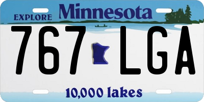 MN license plate 767LGA