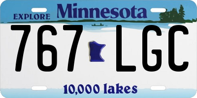 MN license plate 767LGC